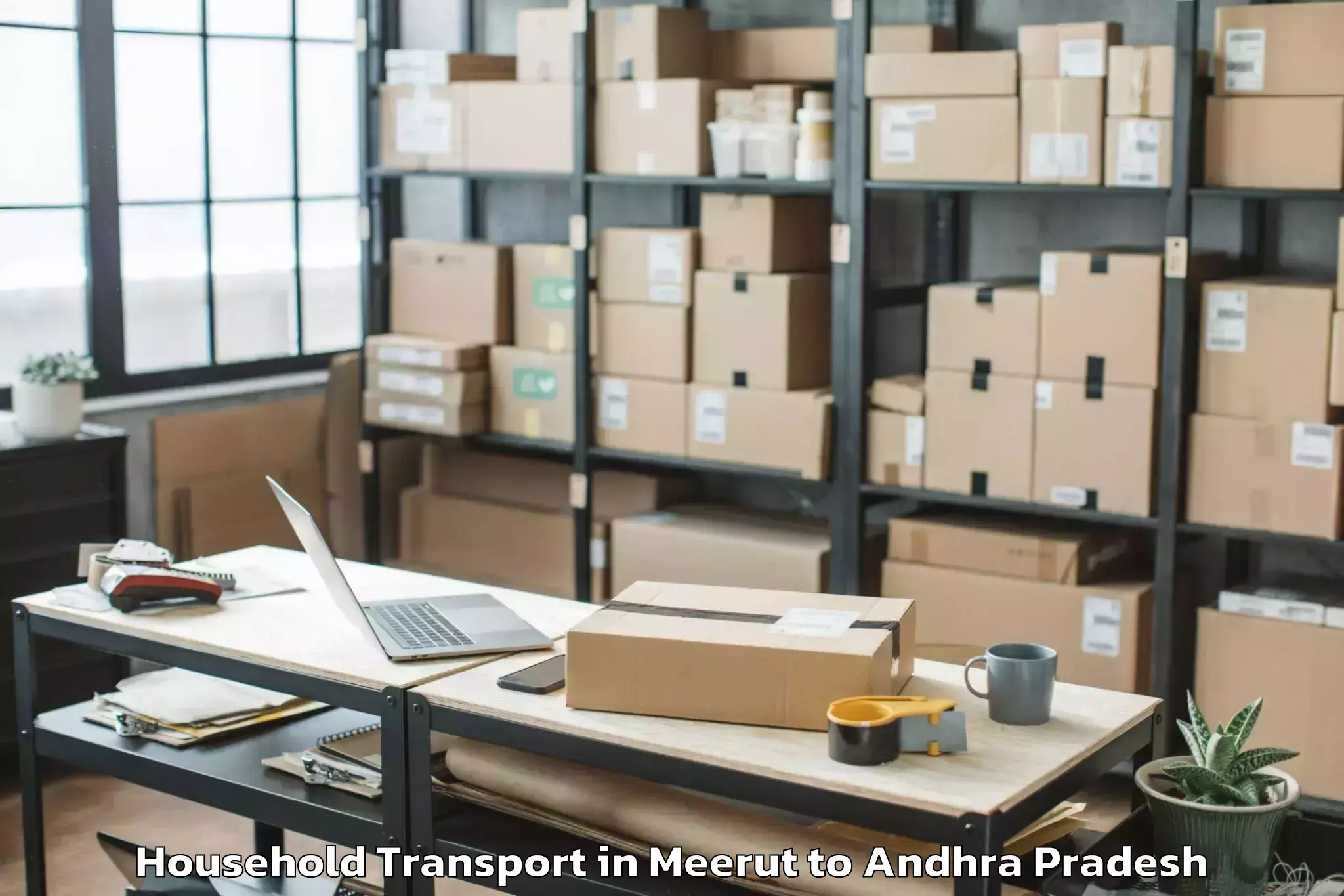 Book Meerut to Ghantasala Household Transport Online